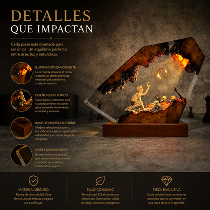 Luz Nocturna de Resina de Gollum